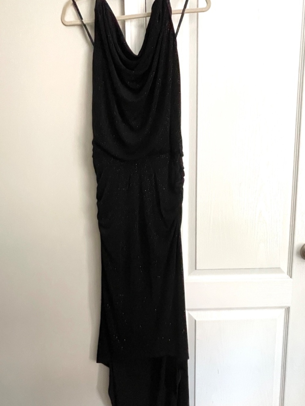 Laundry by Shelli Segal Embellished Halter Plunging Evening Gown Size 4
